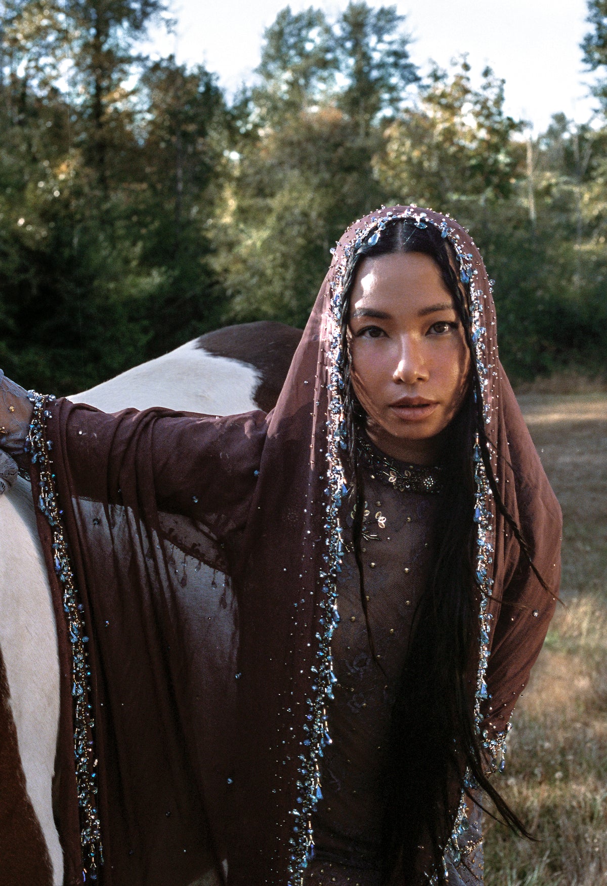 Raindrops In Bloom Crystal Shawl