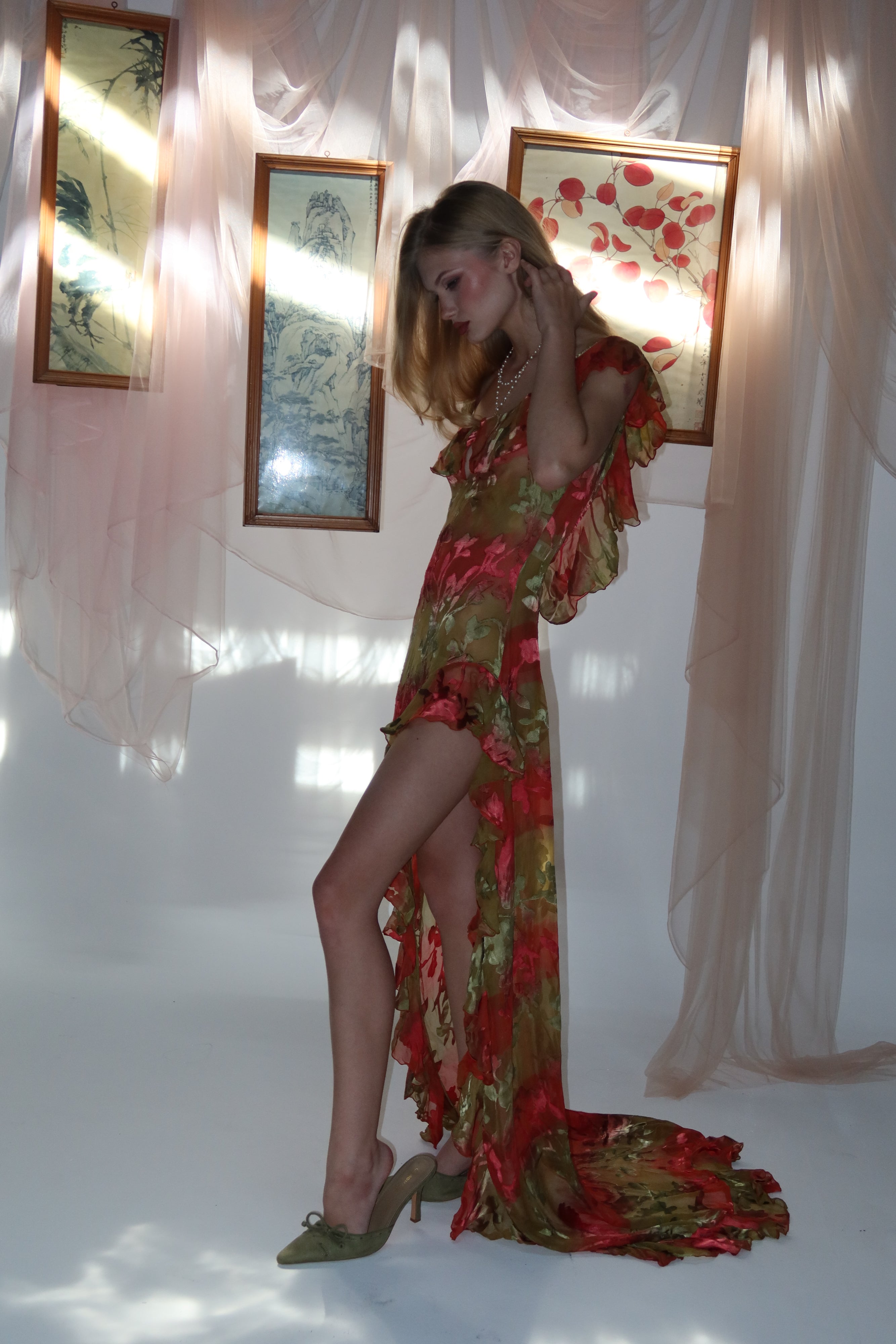 Gaia Goddess of the Sun Silk Dress